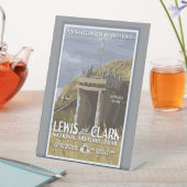 North Dakota, Lewis und Clark Trail, Sockelschild (In Situ)