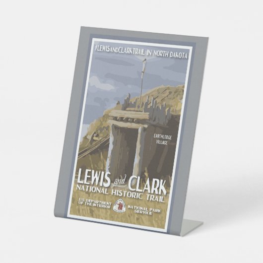 North Dakota, Lewis und Clark Trail, Sockelschild (Vorderseite)