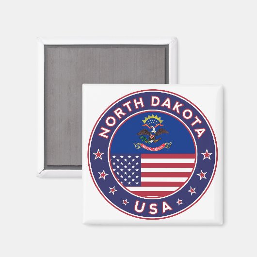 North Dakota Magnet (Vorderseite/Rückseite)
