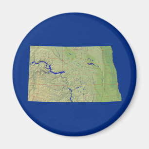 North Dakota Map Magnet