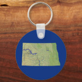 North Dakota Map Schlüsselanhänger (Vorderseite)