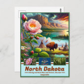 North Dakota Panorama: Landschaftliche Reise Postkarte (Vorne/Hinten)