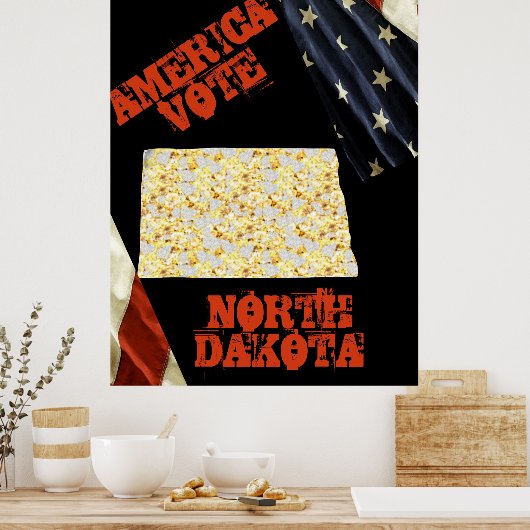 NORTH DAKOTA POSTER (Küche)