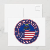 North Dakota Postkarte (Vorne/Hinten)