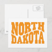 North Dakota Postkarte (Vorne/Hinten)