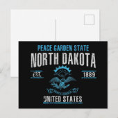 North Dakota Postkarte (Vorne/Hinten)