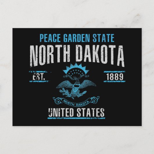 North Dakota Postkarte (Vorderseite)