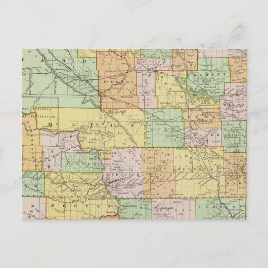 North Dakota Postkarte (Vorderseite)