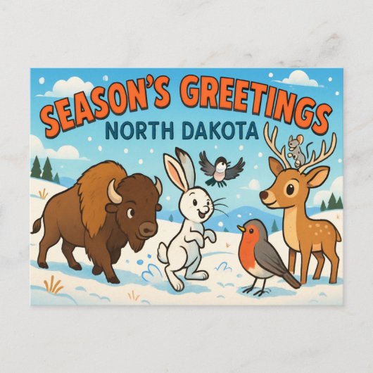 NORTH DAKOTA Postkarte (Vorderseite)