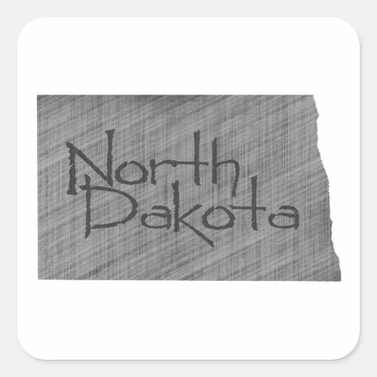 North Dakota Quadratischer Aufkleber (Vorderseite)