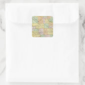 North Dakota Quadratischer Aufkleber (Tasche)