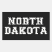 North Dakota Rechteckiger Aufkleber (Vorderseite)