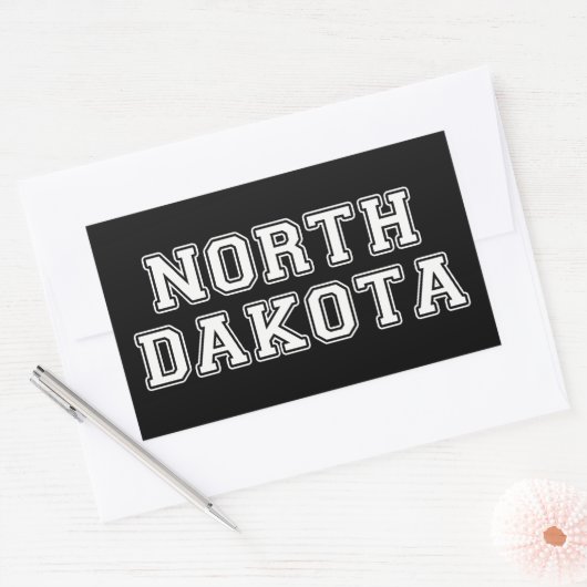 North Dakota Rechteckiger Aufkleber (Umschlag)