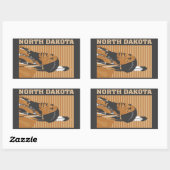 North Dakota Rechteckiger Aufkleber (Blatt)