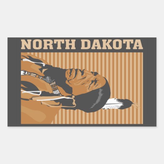 North Dakota Rechteckiger Aufkleber (Vorderseite)