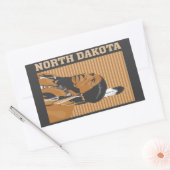 North Dakota Rechteckiger Aufkleber (Umschlag)