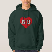 North Dakota Red Heart - I Liebe ND Hoodie (Vorderseite)