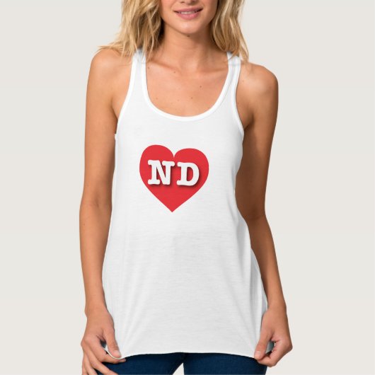 North Dakota Red Heart - I Liebe ND Tank Top (Vorderseite)