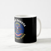 NORTH DAKOTA ROUGHRIDER STAAT FLAG KAFFEETASSE (VorderseiteRechts)