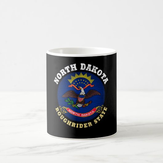 NORTH DAKOTA ROUGHRIDER STAAT FLAG KAFFEETASSE (Mittel)