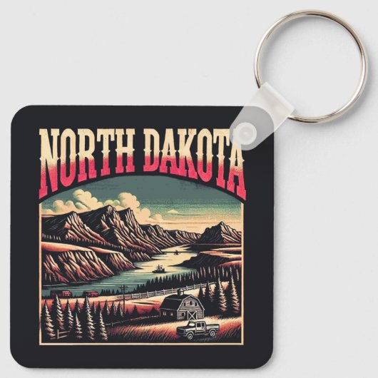 North Dakota Schlüsselanhänger (Rückseite)