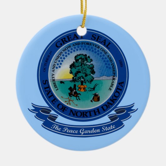 North Dakota Siegel Keramikornament (Vorne)