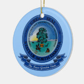 North Dakota Siegel Keramikornament (Links)