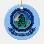 North Dakota Siegel Keramikornament (Hinten)