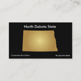 North Dakota Staat Business Card Metallic Gold Visitenkarte