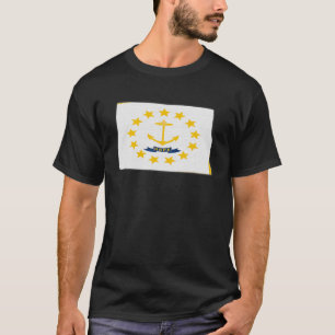 NORTH DAKOTA STAAT MAP RHODE ISLAND RI Flag Roots T-Shirt