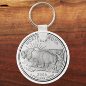 North Dakota Staat Quarter Schlüsselanhänger (Vorderseite)