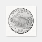 North Dakota Staat Quarter Serviette (Vorderseite)