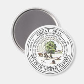 North Dakota Staat Siegel Magnet (Vorderseite/Rückseite)