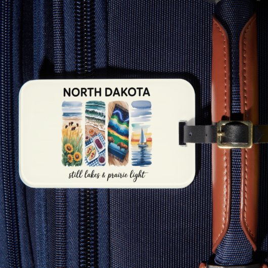 North Dakota - Still Lakes & Prairie Light Gepäckanhänger (Vorderseite Insitu 4)