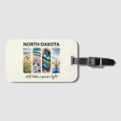 North Dakota - Still Lakes & Prairie Light Gepäckanhänger (Vorderseite (Horizontal))