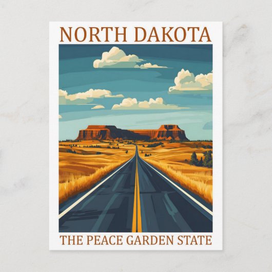 North Dakota The Peace Garden Staat USA Travel Postkarte (Vorderseite)