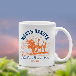 North Dakota The Peace Garden State Bison  Kaffeetasse