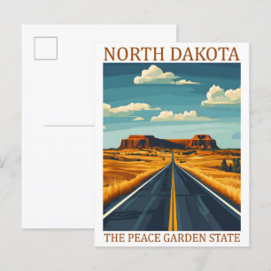 North Dakota the Peace Garden State USA Reise  Postkarte