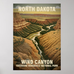 North Dakota Theodore-Roosevelt-Nationalpark V01 Poster