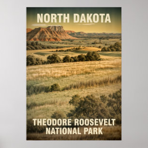 North Dakota Theodore-Roosevelt-Nationalpark V02 Poster