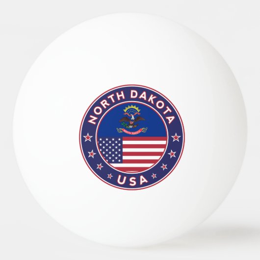 North Dakota Tischtennisball (Vorderseite)