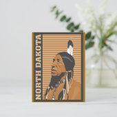 North Dakota Travel Design Postkarte (Stehend Vorderseite)