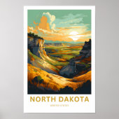 North Dakota United Staaten Travel Print Poster (Vorne)