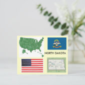 North Dakota, USA Postkarte (Stehend Vorderseite)