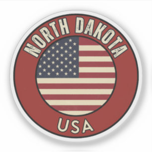 North Dakota Vereinigte Staaten von Amerika Aufkleber