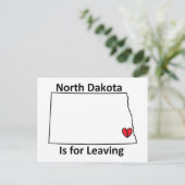 North Dakota Verlasst Postkarte (Stehend Vorderseite)