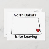 North Dakota Verlasst Postkarte (Vorne/Hinten)