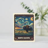 North Dakota | Vincent Van Gogh Inspiriert Postkarte (Stehend Vorderseite)