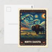 North Dakota | Vincent Van Gogh Inspiriert Postkarte (Vorne/Hinten)