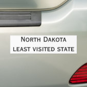 North Dakota wenig besuchter Staats-Autoaufkleber Autoaufkleber (Auf Auto)